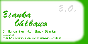 bianka ohlbaum business card